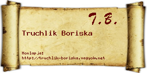 Truchlik Boriska névjegykártya