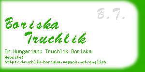 boriska truchlik business card